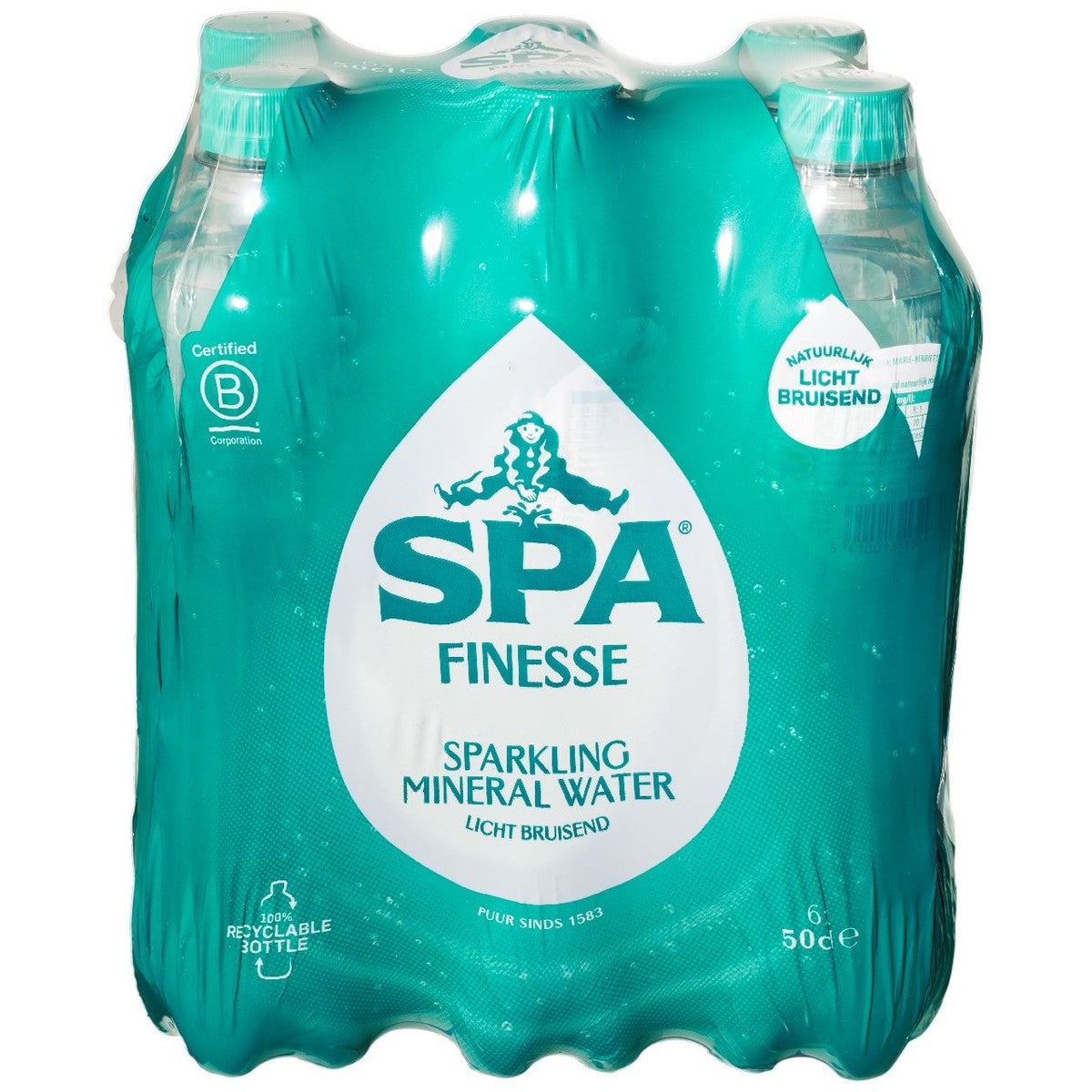 SPA Finesse Natural Light Sparkling Mineral Water 6 x 50 cl