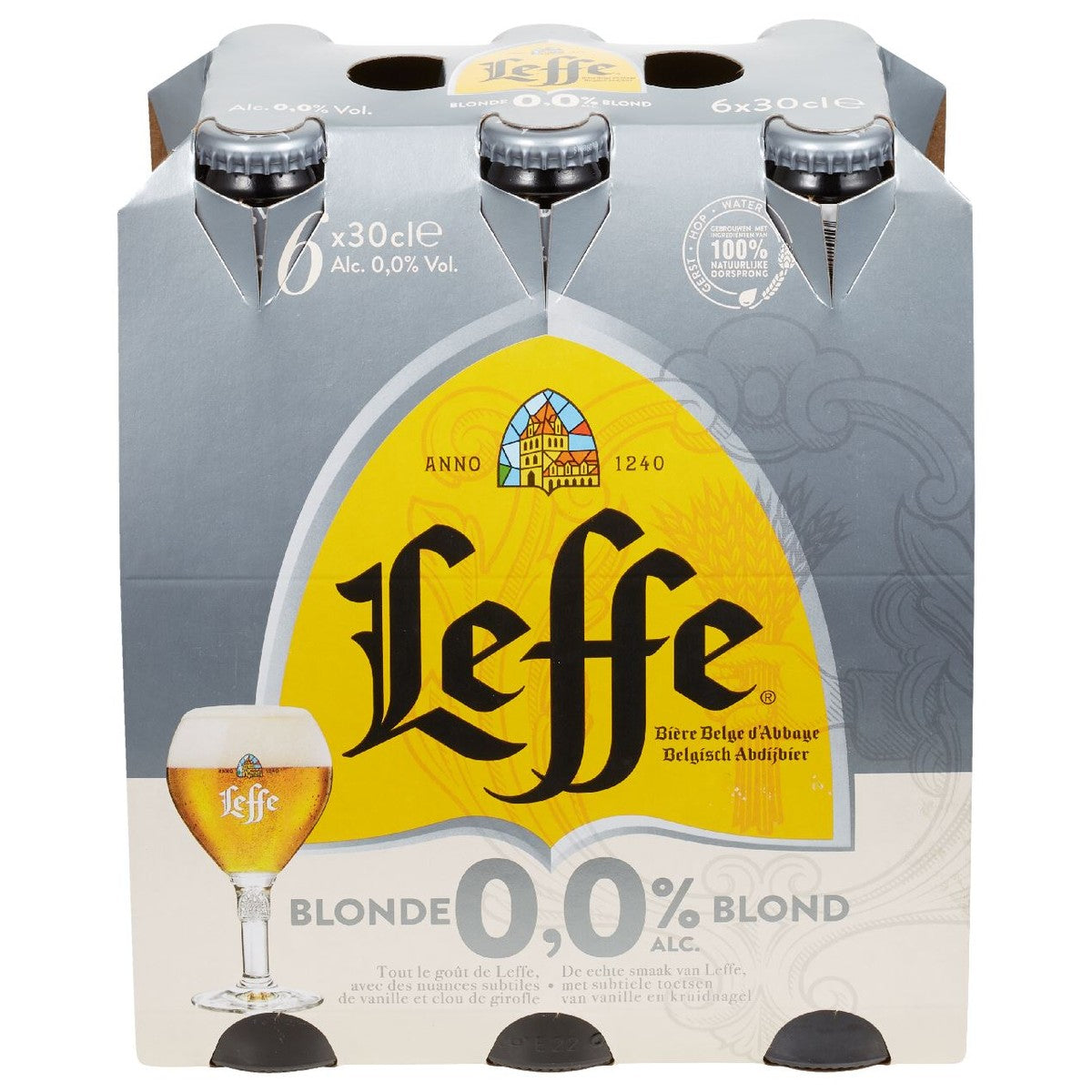 Leffe Belgian Abbey Beer Blonde 0.0% Bottles 6 x 30 cl