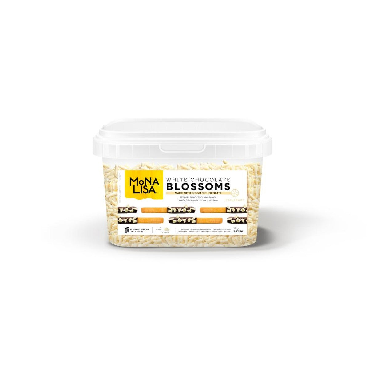Mona Lisa Blossoms White chocolate decorations box 1 kg