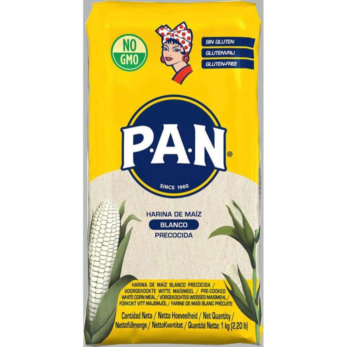 Pan White Cornmeal 1 kg