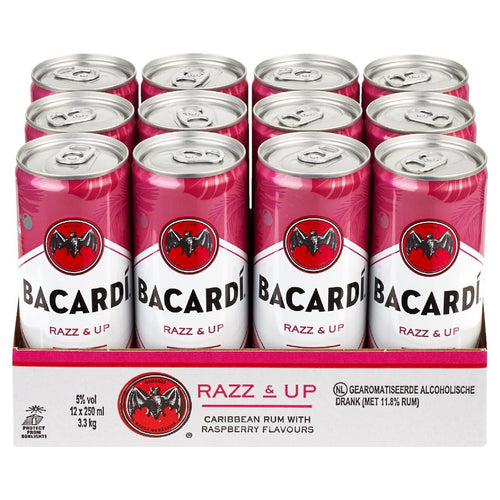 BACARDÍ RAZZ & UP can 12 x 25 cl 5%