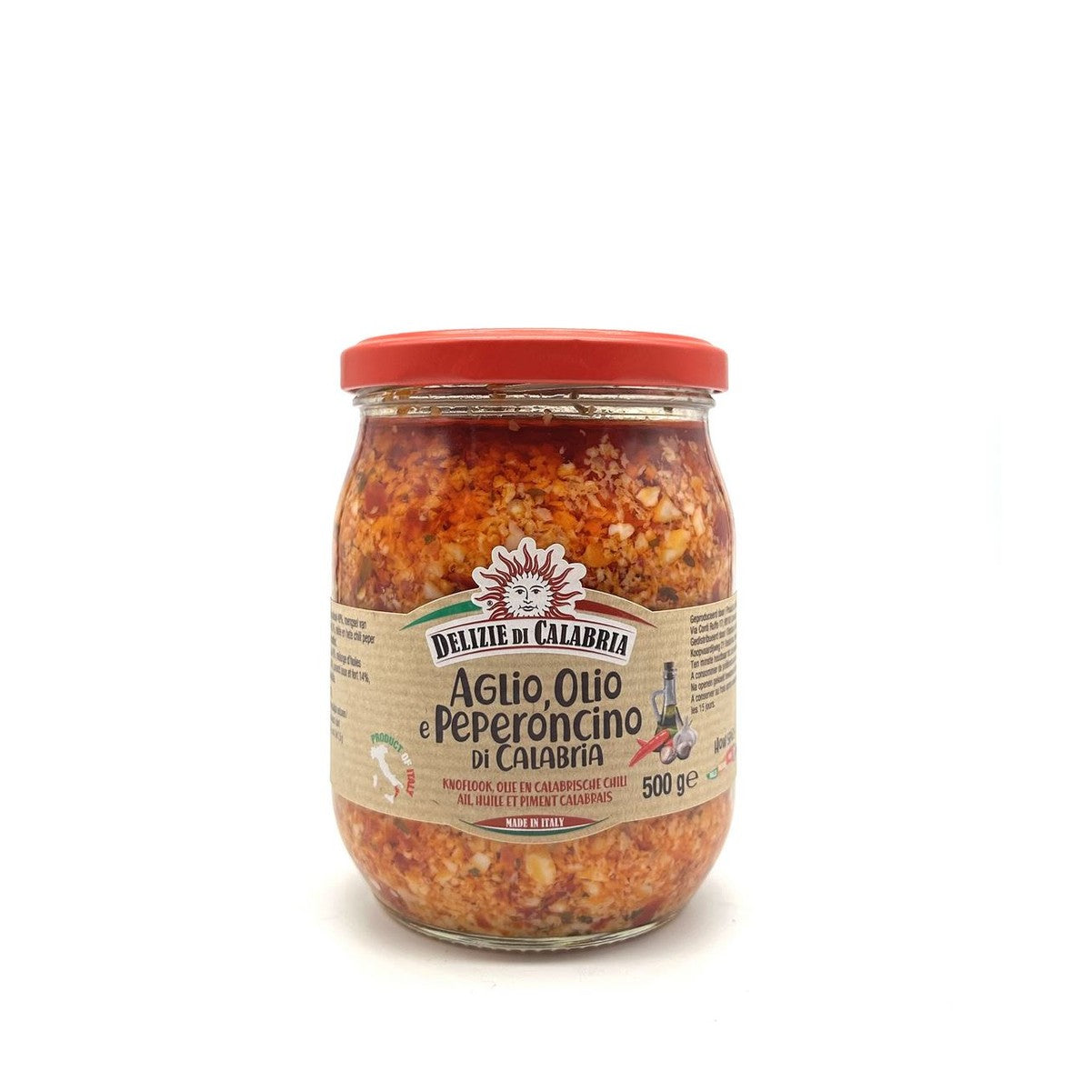 DELIZIE DI CALABRIA Garlic/Oil/Peperoncini 500 g