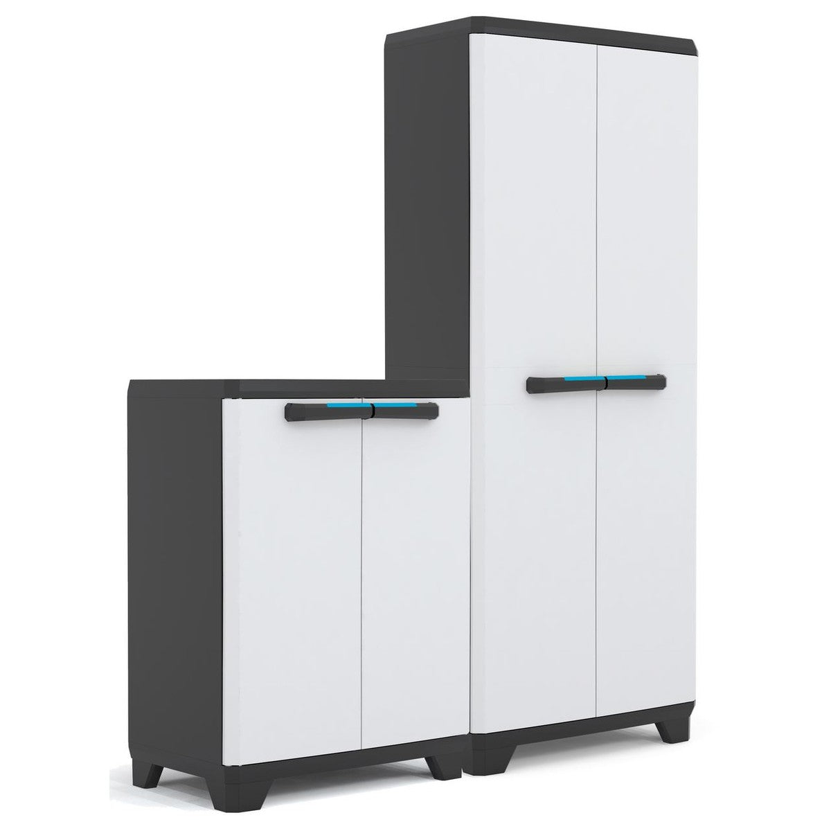Kis Linear Cabinet Set High + Low Black