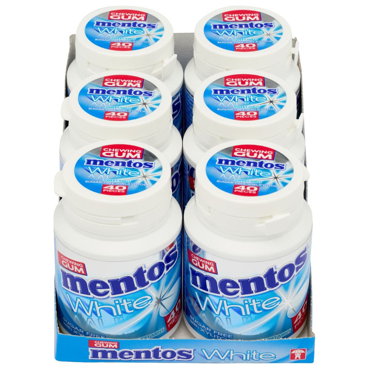 Mentos Gum Sweetmint white pot 6 x 60 g
