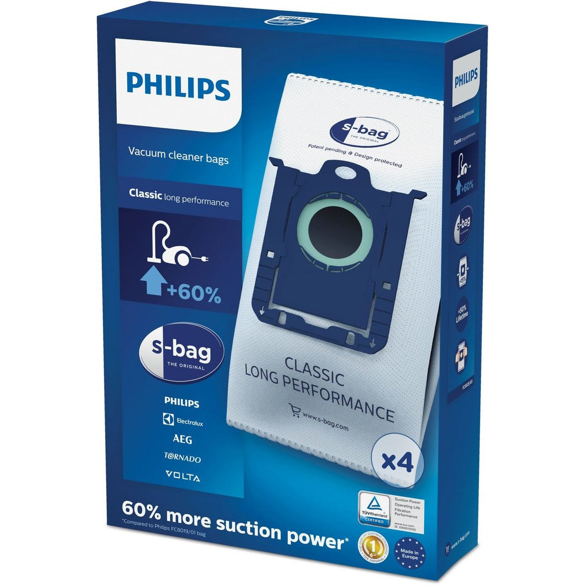Philips S-bag FC8021/03 Vacuum cleaner bags 4 pieces
