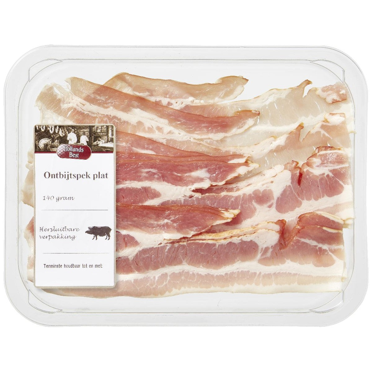 Hollands Best Wit Label Sliced ​​traditional breakfast bacon 140 g