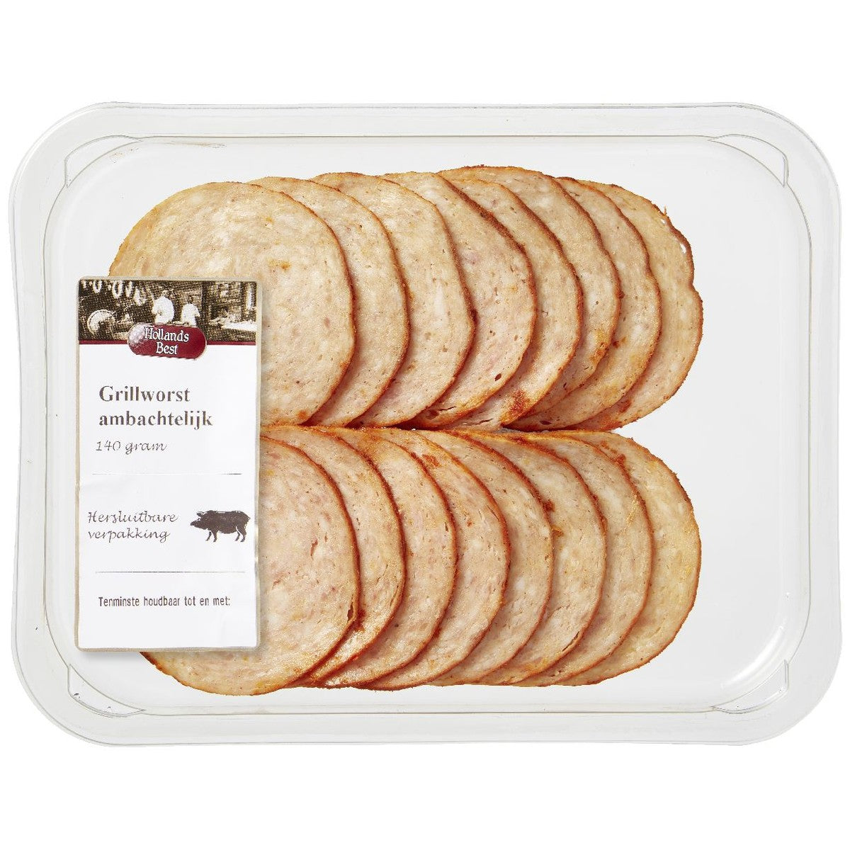 Hollands Best Wit Label Sliced ​​traditional grill sausage 140 g