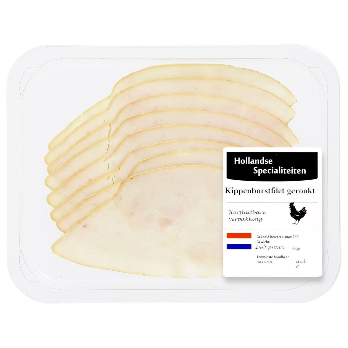 Hollands Best Wit Label Sliced ​​smoked chicken 140 g