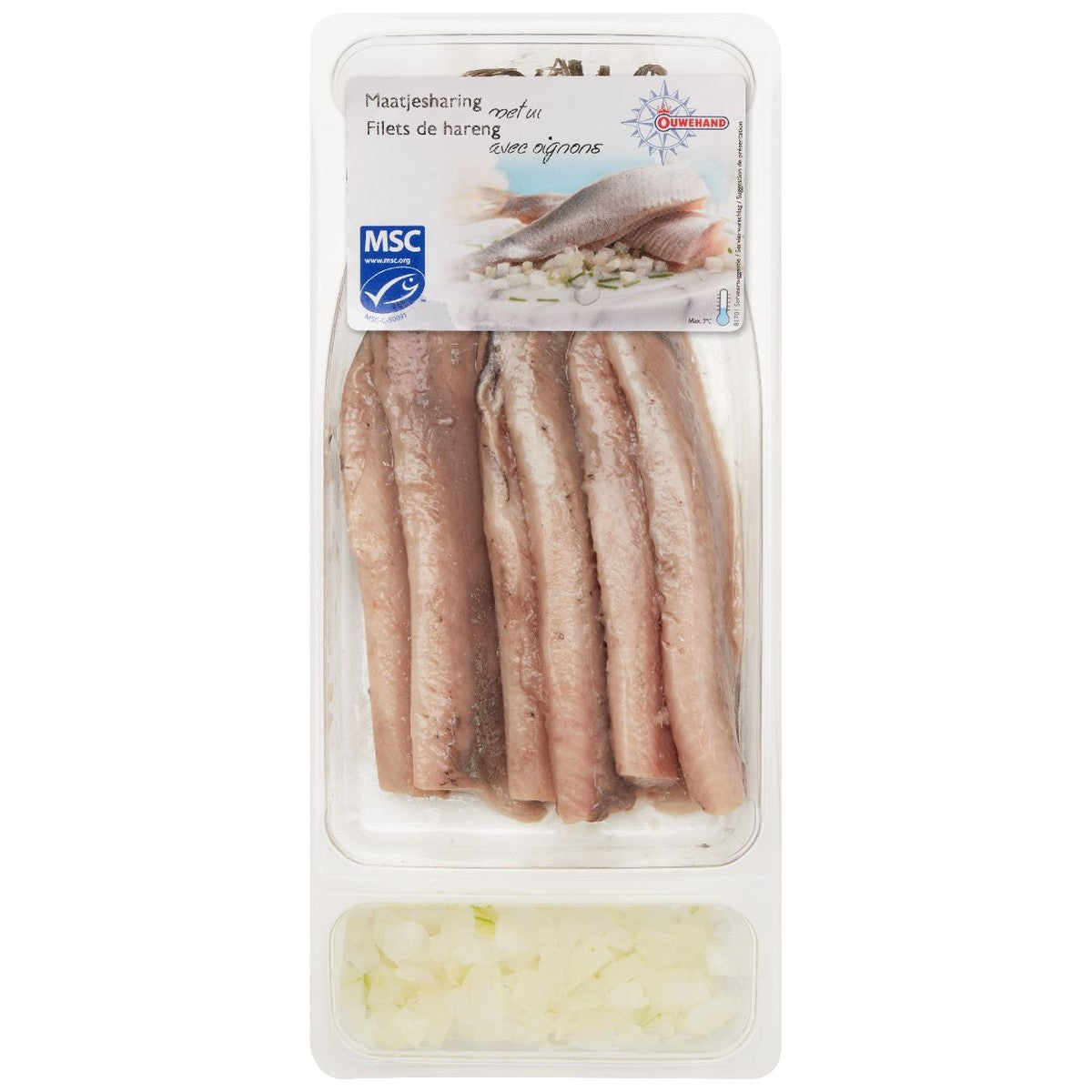 OUWEHAND Maatjes Fillet With Onion 3 Pcs 185 g