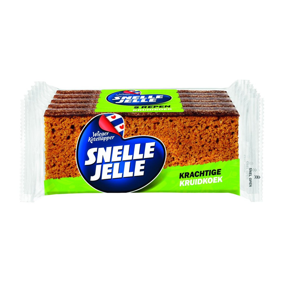 Wieger Ketellapper Snelle Jelle Kruidkoek Natural bars 5-pack 350 g
