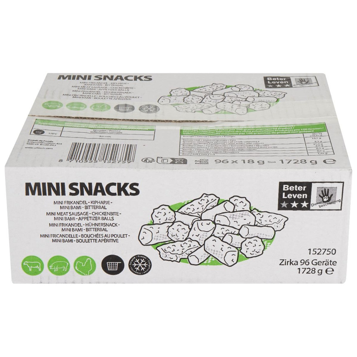Mini Snacks Assorted 96 x 18 g
