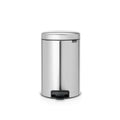 Brabantia newIcon pedal bin 12 liters with plastic inner bin - Matt Steel Fingerprint Proof