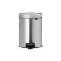Brabantia newIcon pedal bin 5 liters with plastic inner bin - Matt Steel