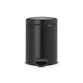 Brabantia newIcon pedal bin 5 liters with plastic inner bin - Matt Black
