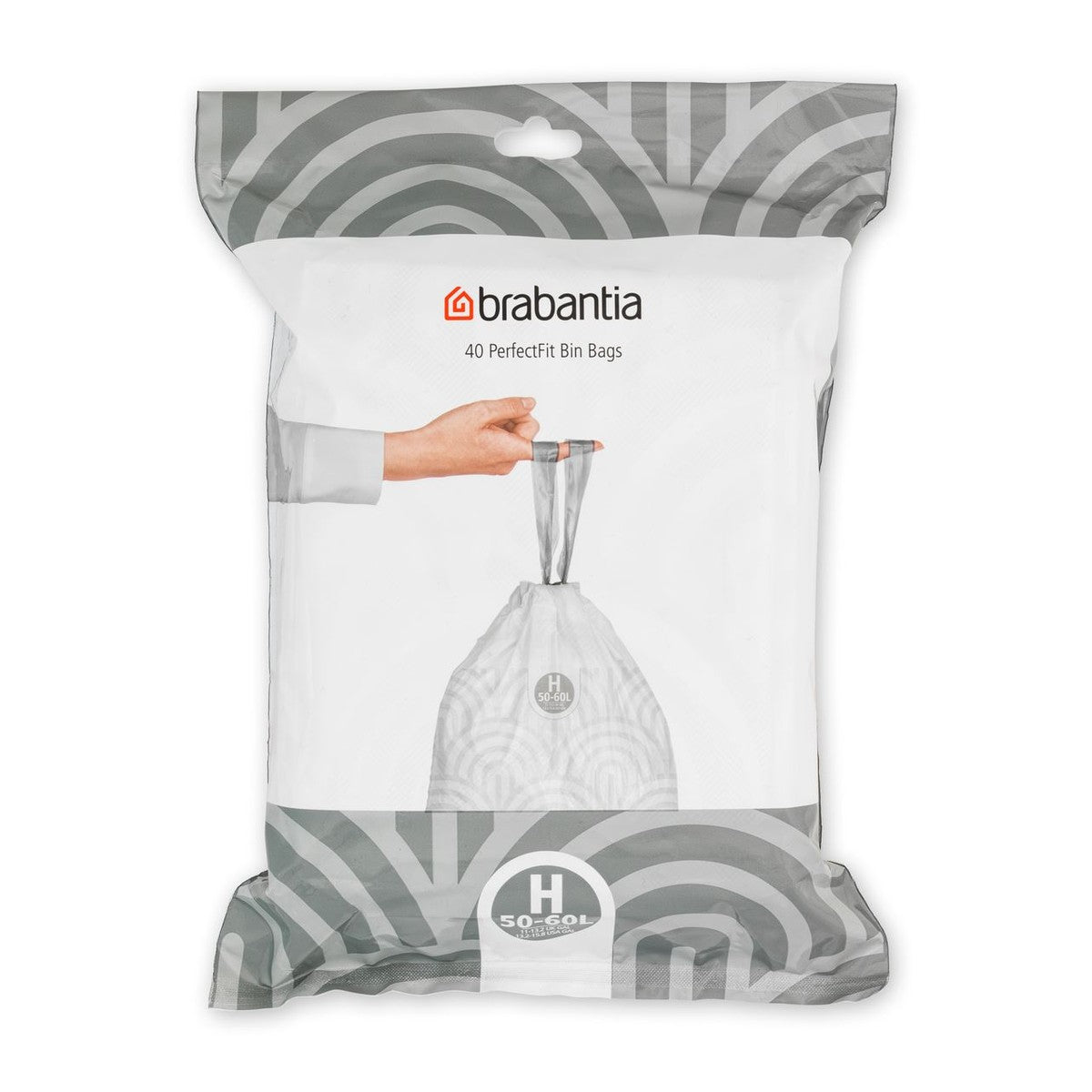Brabantia PerfectFit Waste Bags Code H 60 liter dispenser pack 40 pieces