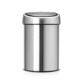 Brabantia Touch Bin wall waste bin 3 liters with plastic inner bin - Matt Steel