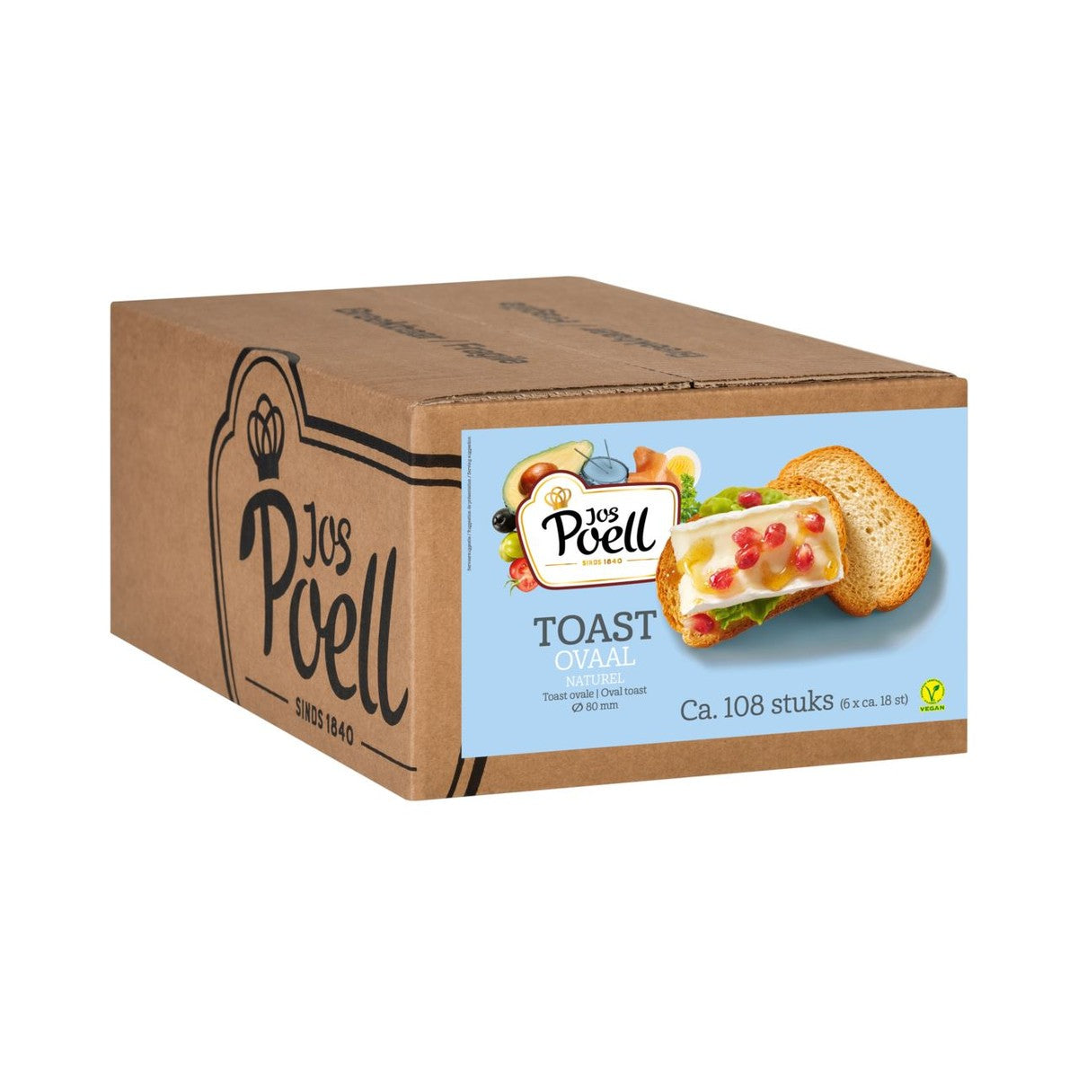 Jos Poell Toast oval natural approx. 108 pieces 600 g