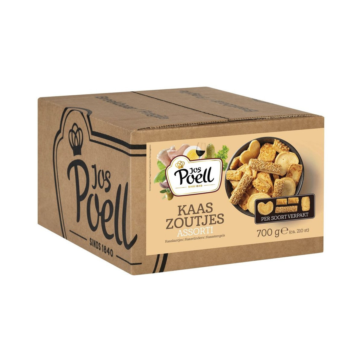 Jos Poell Cheese saltines assorted approx. 210 pieces 7 x 100 g