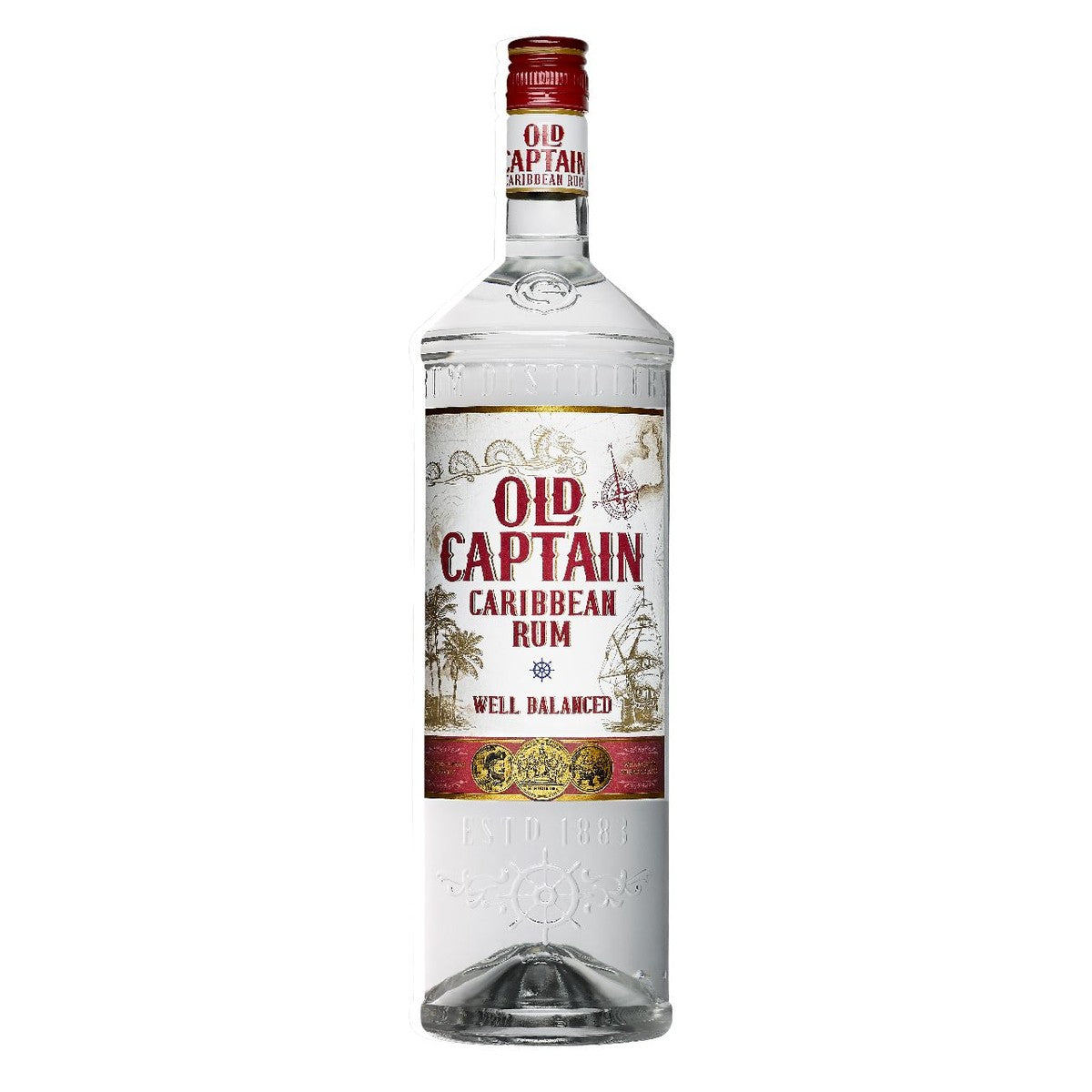 Old Captain Caribbean Rum Well Balanced 1 L 37.5%