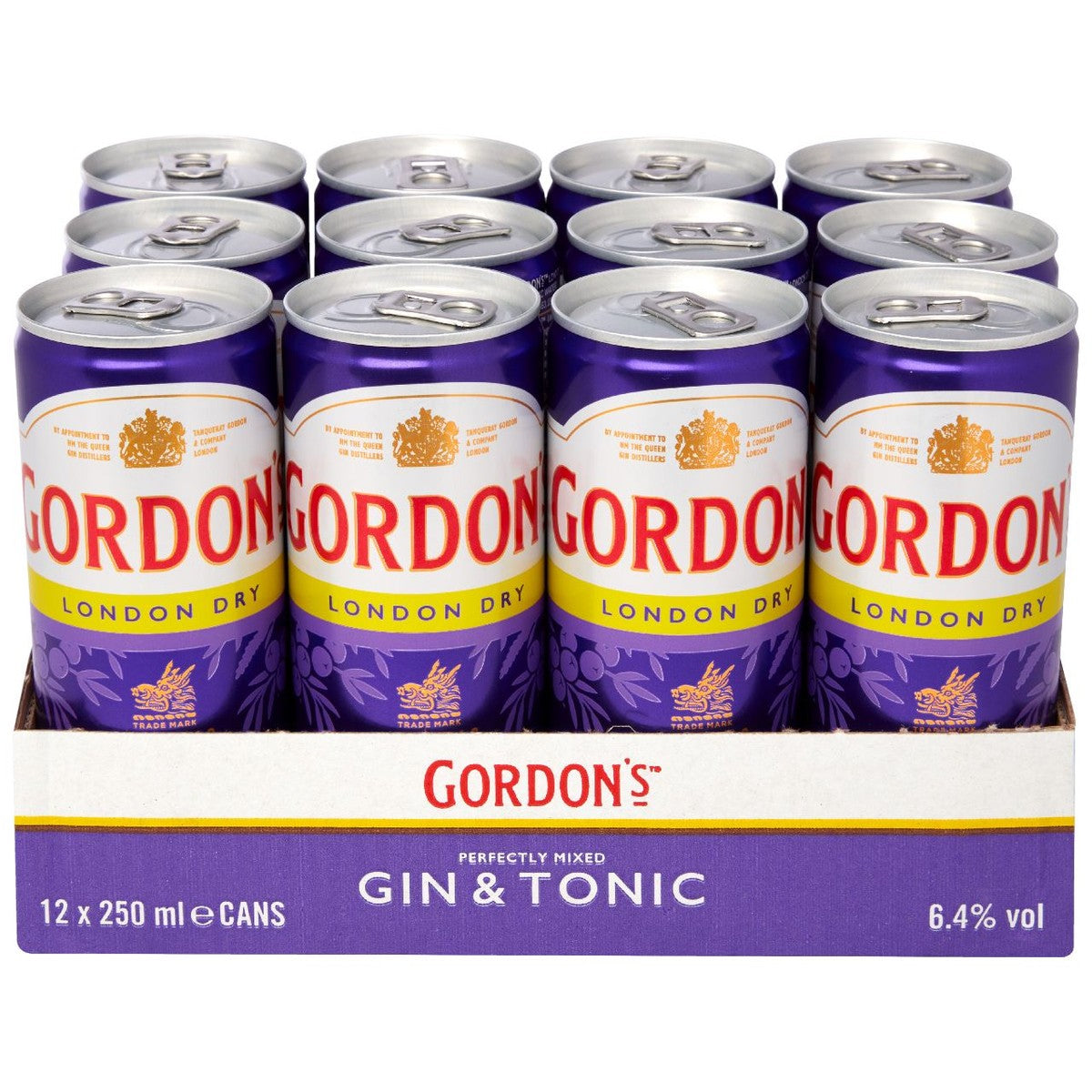 GORDON'S Gin & Tonic Mixed drink can 12 x 25 cl 6%