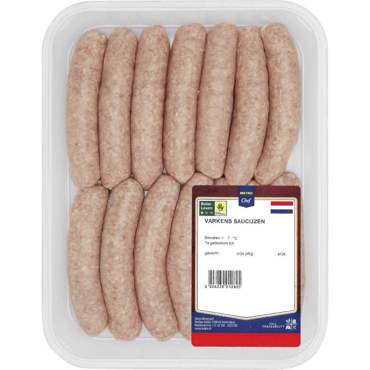 Beter Leven pork sausage 1 star 14 x 100 g
