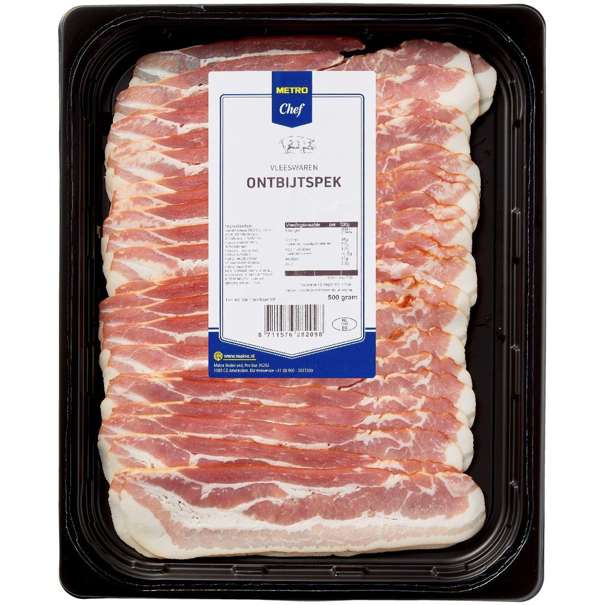 Slice of bacon flat 500 g