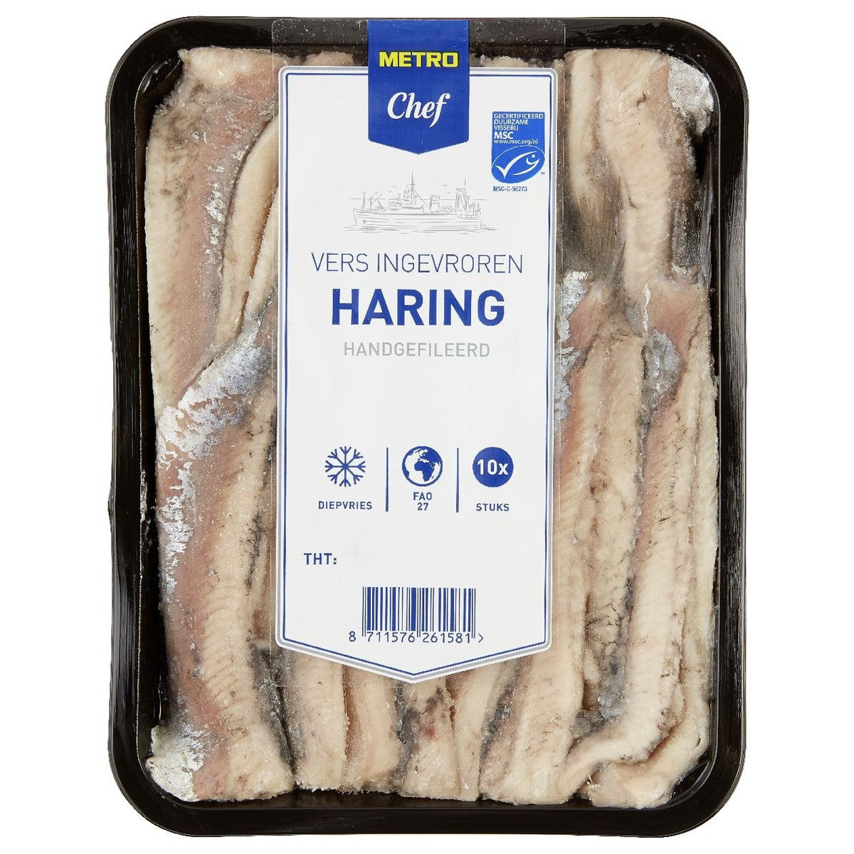 Frozen Herring 10 pieces hand filleted 500 g