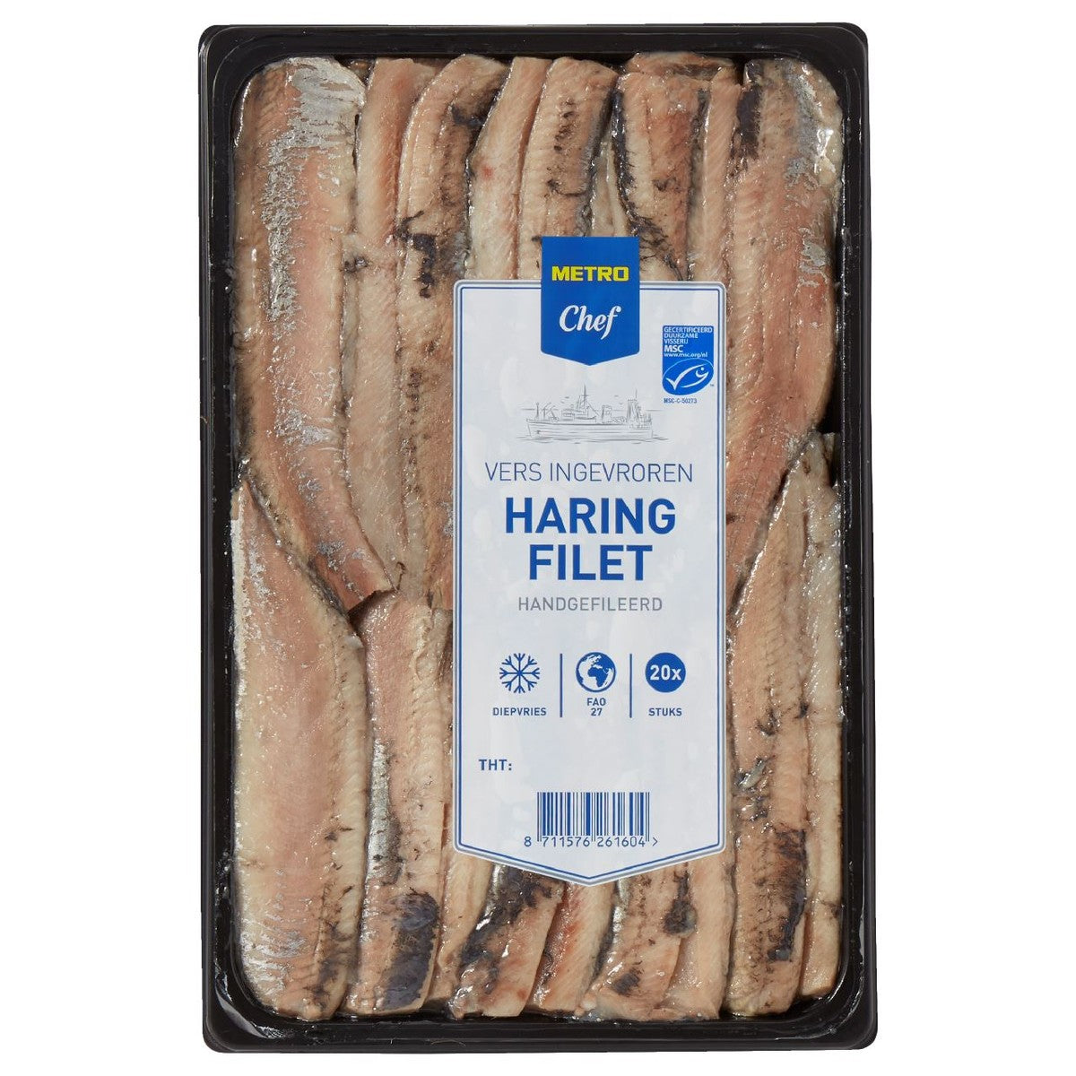 Frozen Herring Fillet 20 pieces hand filleted 500 g