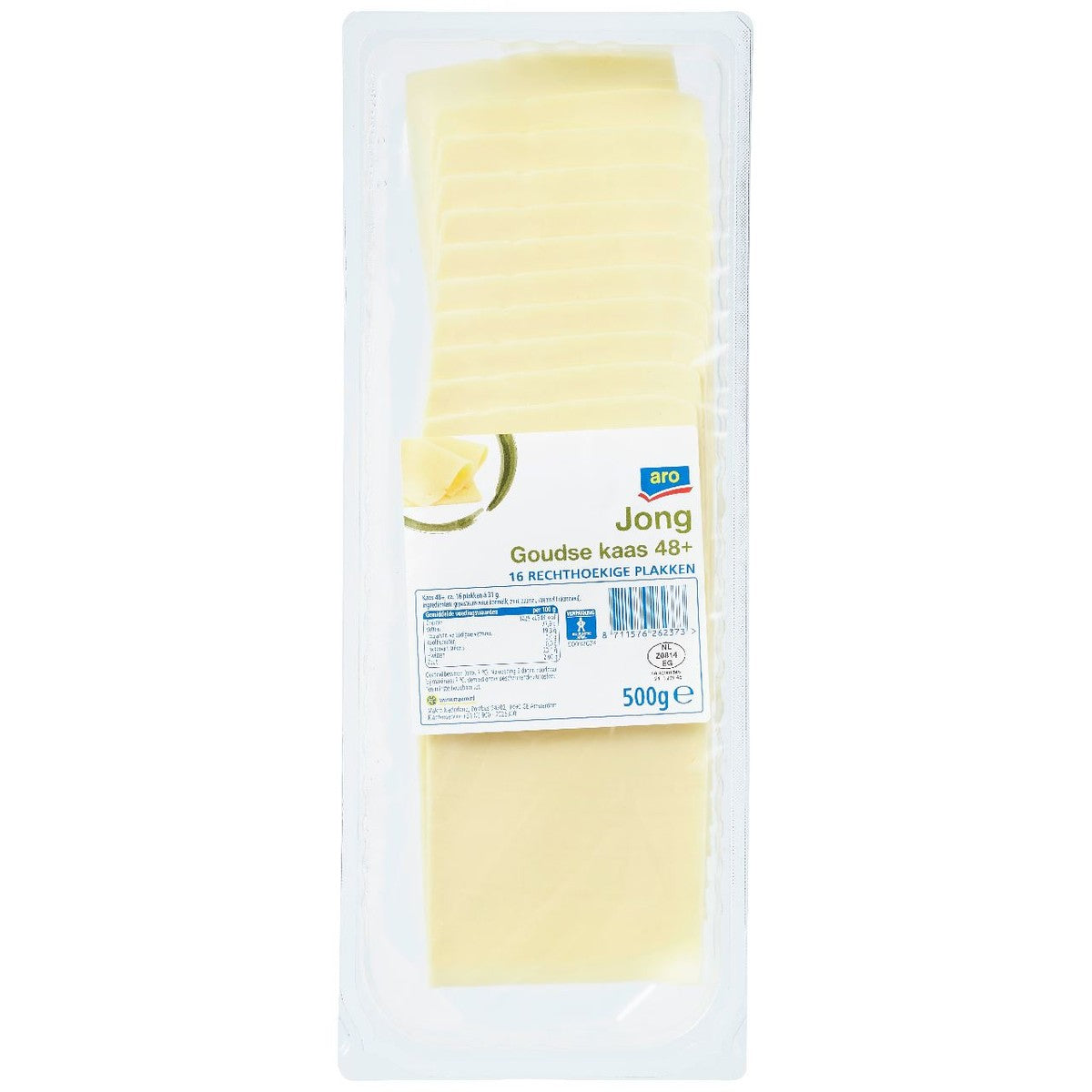 aro 48+ Gouda cheese rectangular slices 500 g