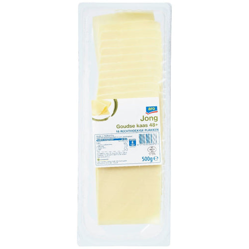 aro 48+ Gouda cheese rectangular slices 500 g