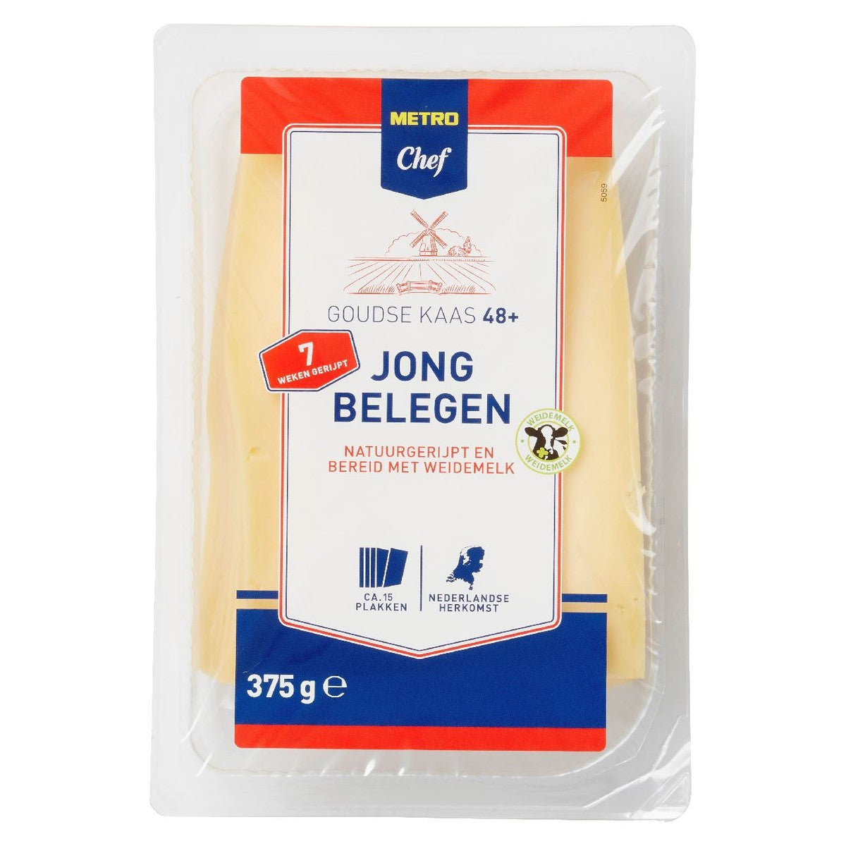 Gouda cheese young matured 48+ slices 375 g