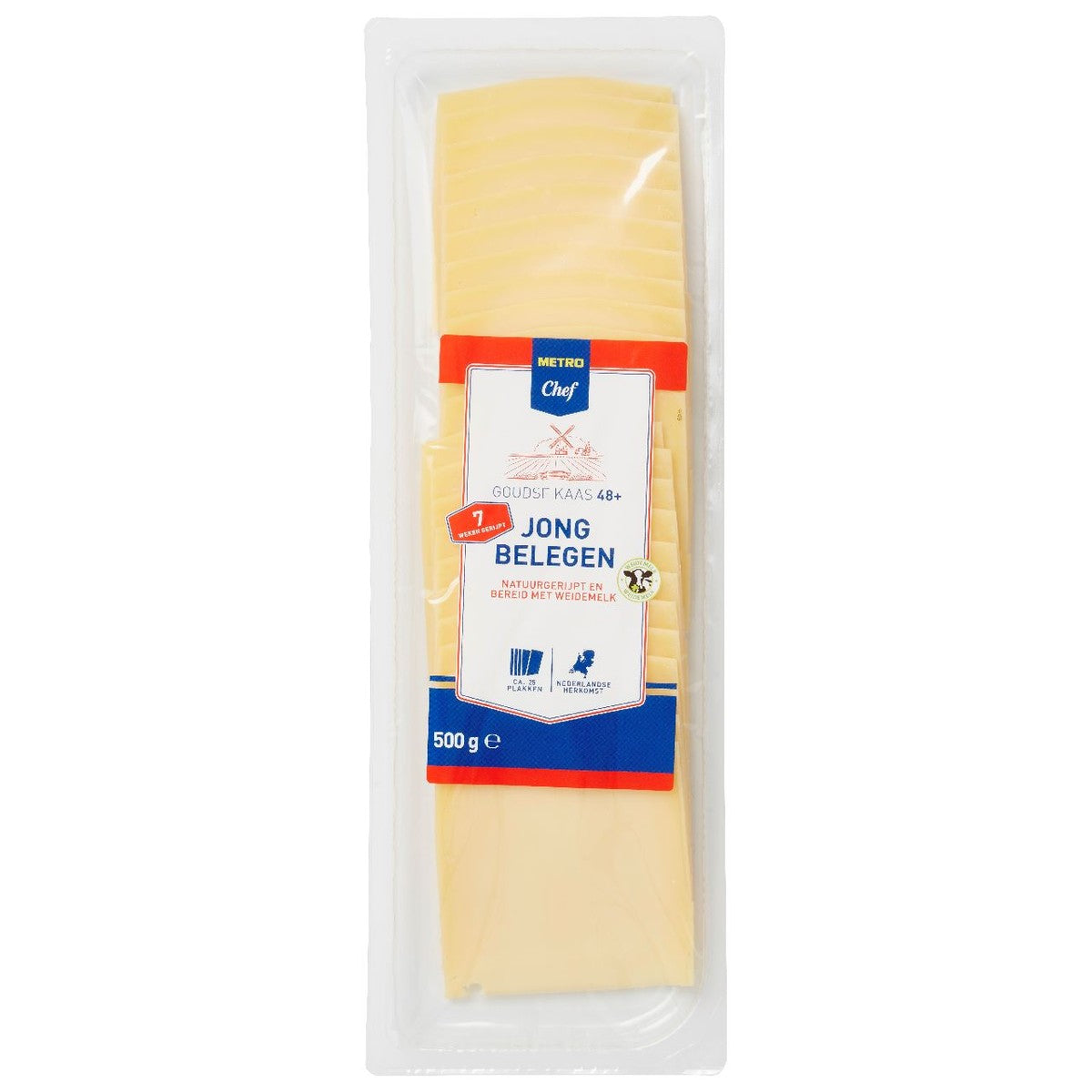Gouda cheese young matured 48+ slices 500 g
