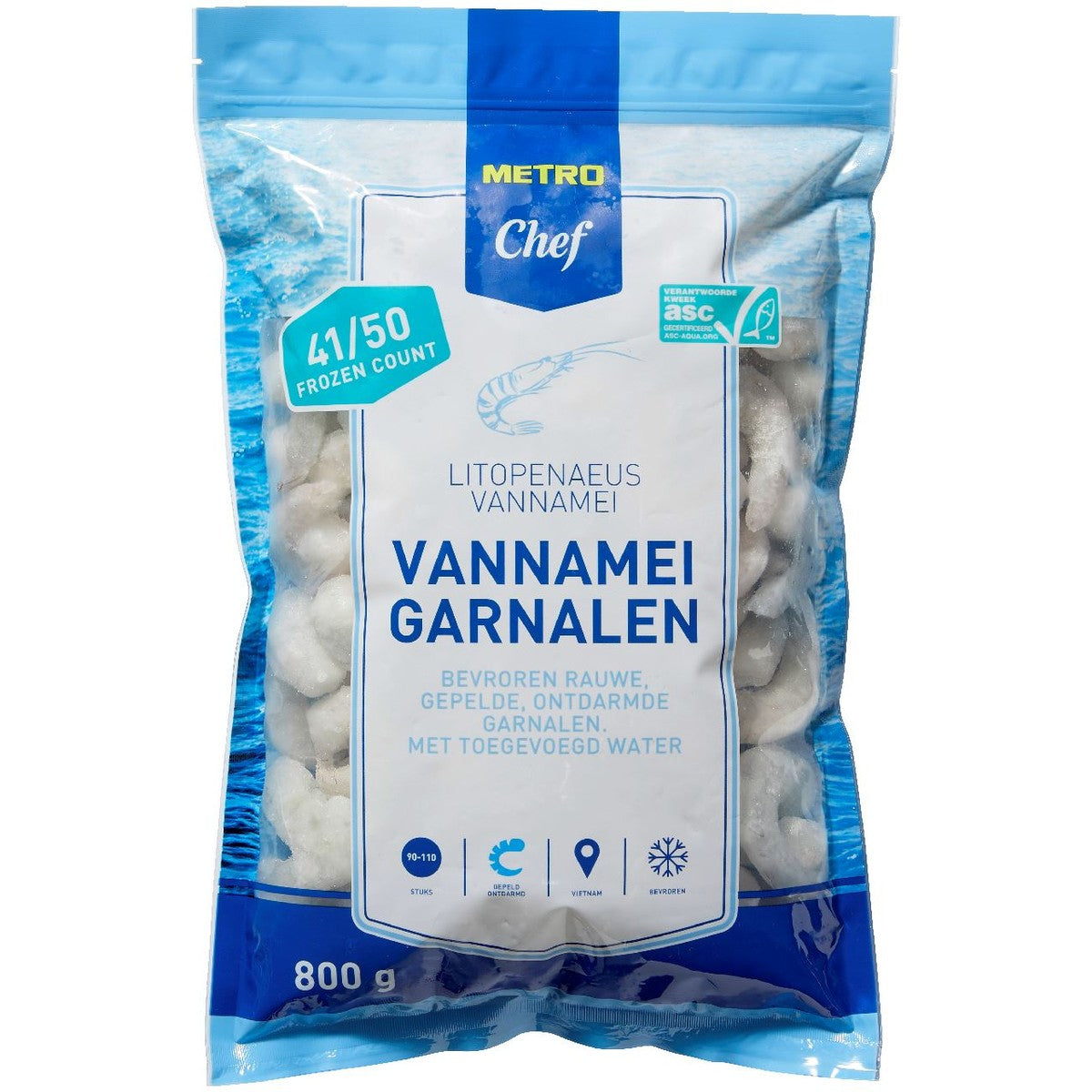 vannamei peeled and deveined 41/50 800 g