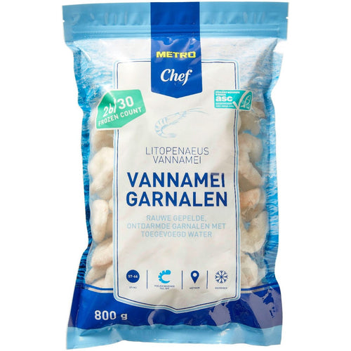 ASC Vannamei peeled and deveined 26/30 800 g