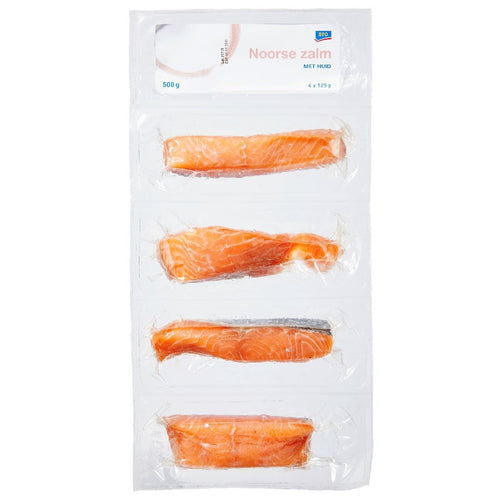 aro Norwegian Salmon with skin portion 4 x 125 g frozen