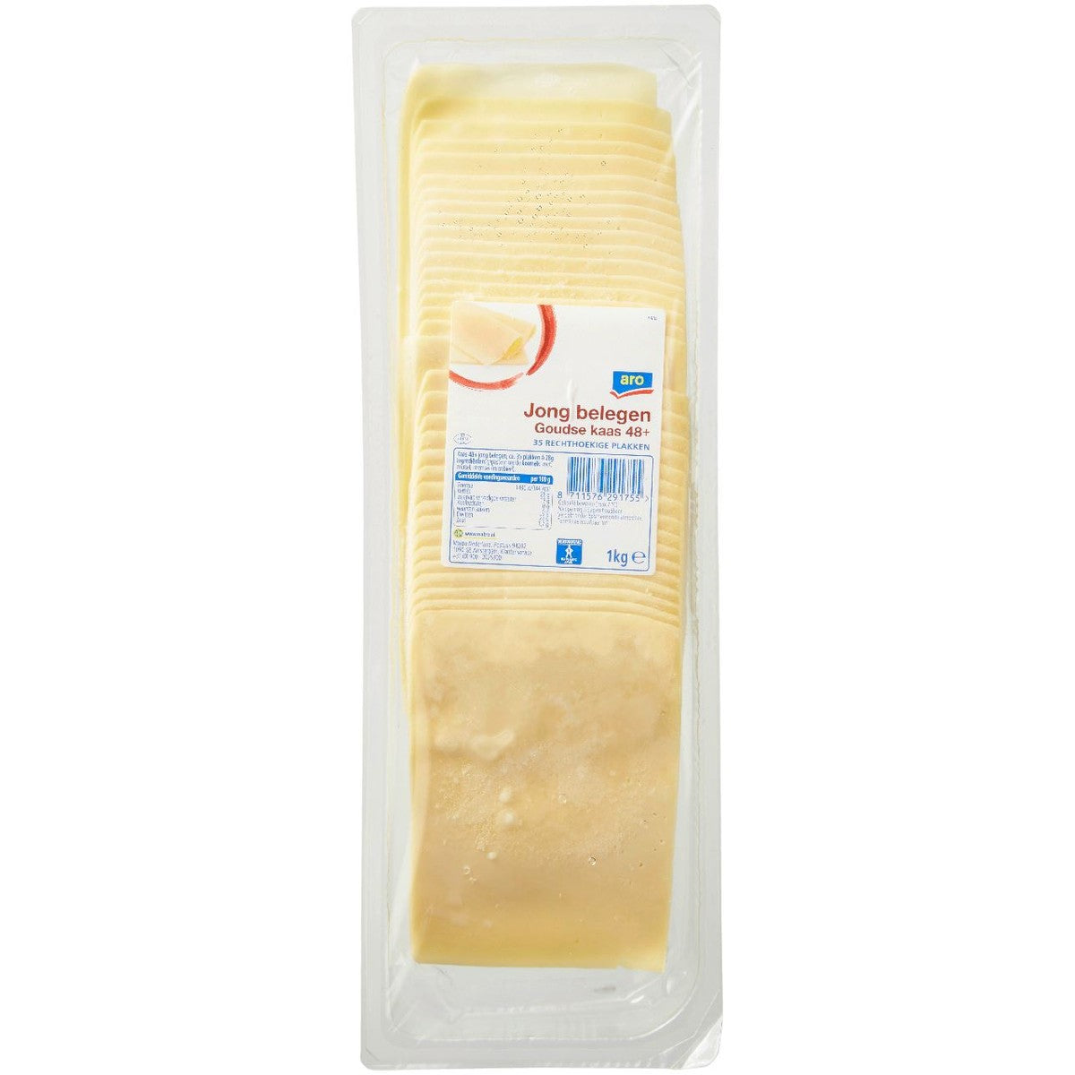 aro Gouda Cheese Young Mature Slices 48+ 1 kg