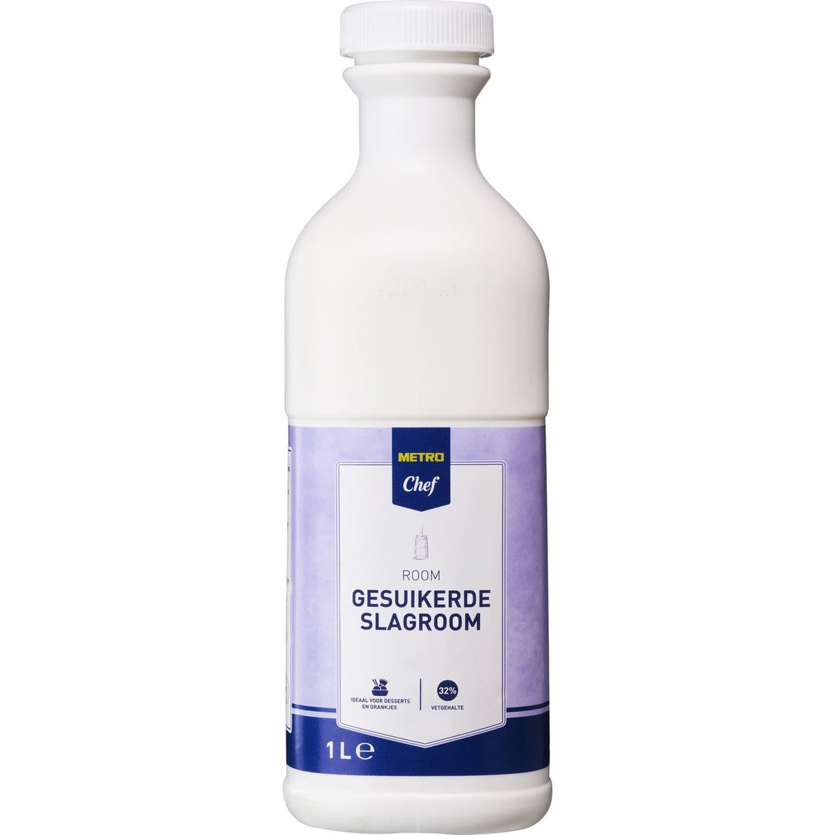 Whipped cream 32% with sugar 1 l