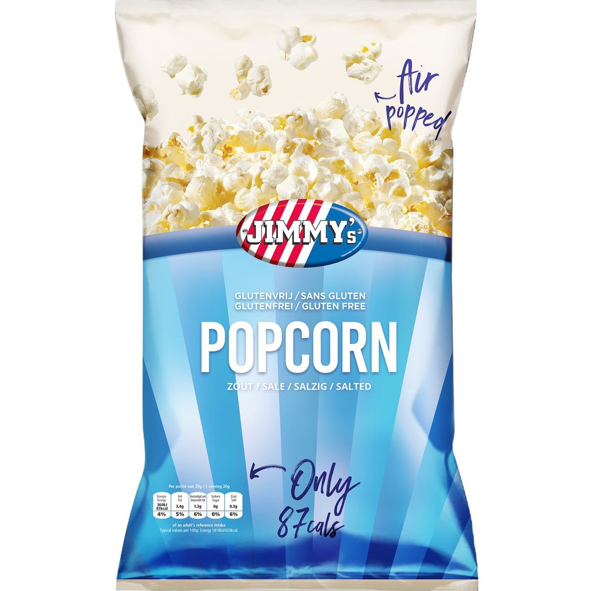 JIMMY's Familybag Popcorn Salt 100 g