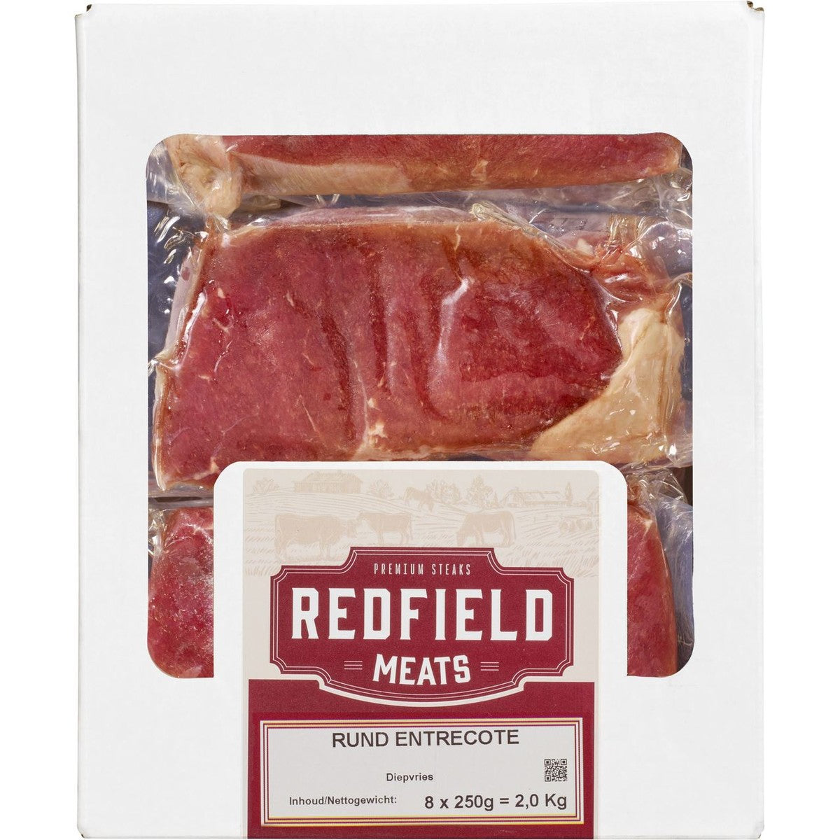 REDFIELD MEATS Frozen entrecote 8 x 250 g