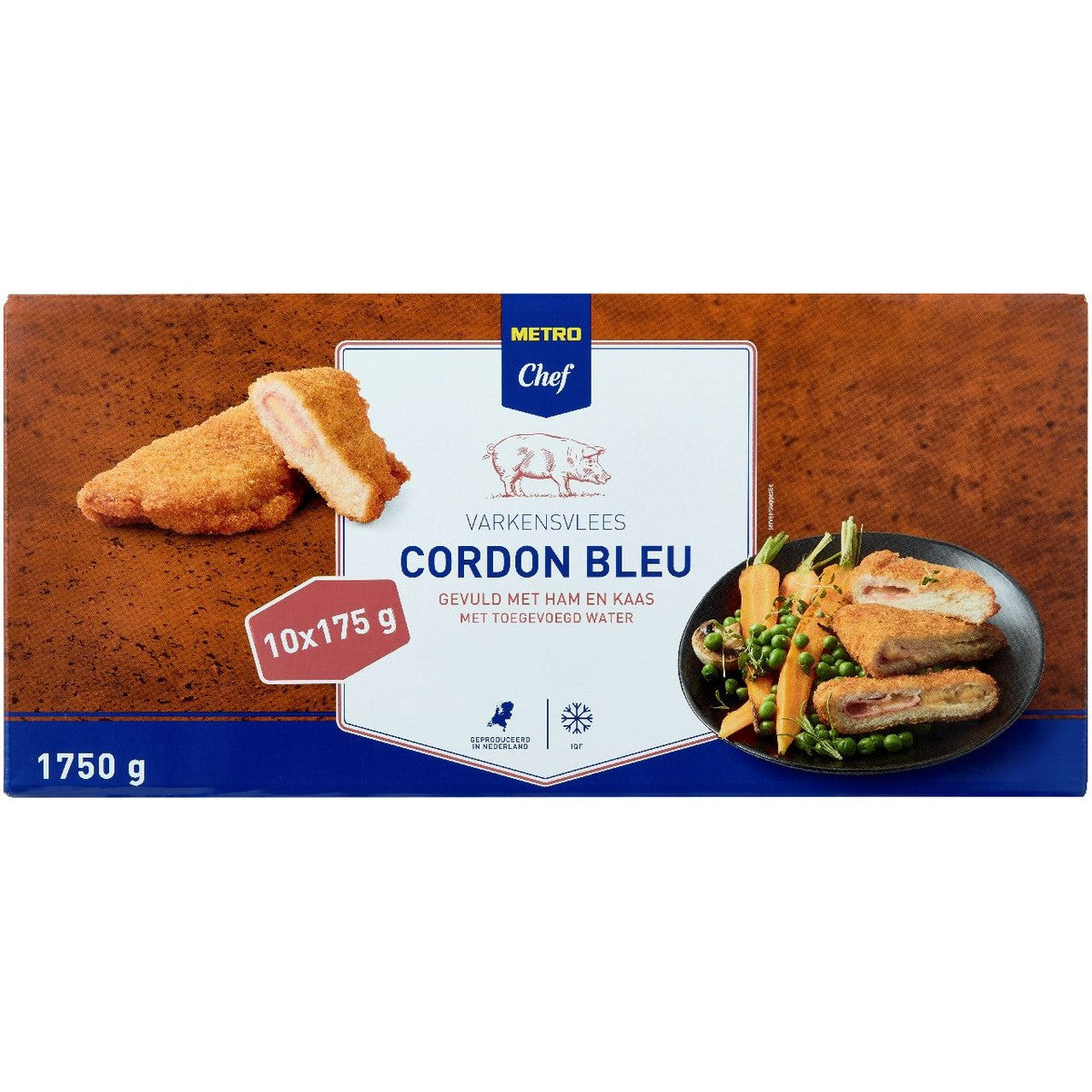 Cordon Bleu frozen pork 10 x 175 g