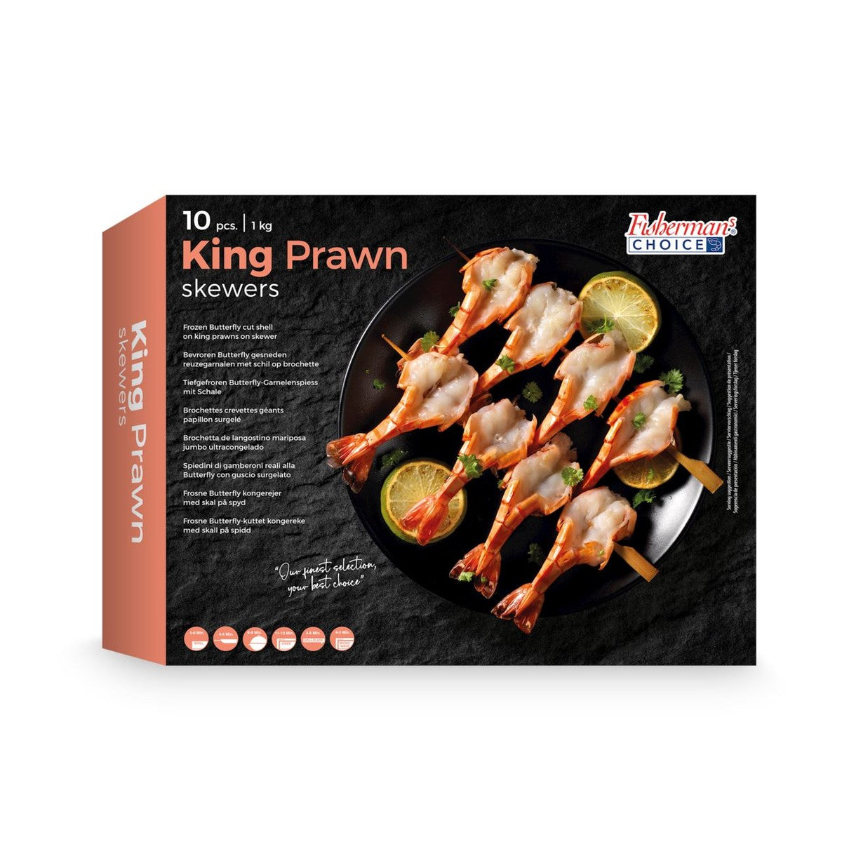 Fisherman's Choice King prawn skewer 10 pieces 1 kg
