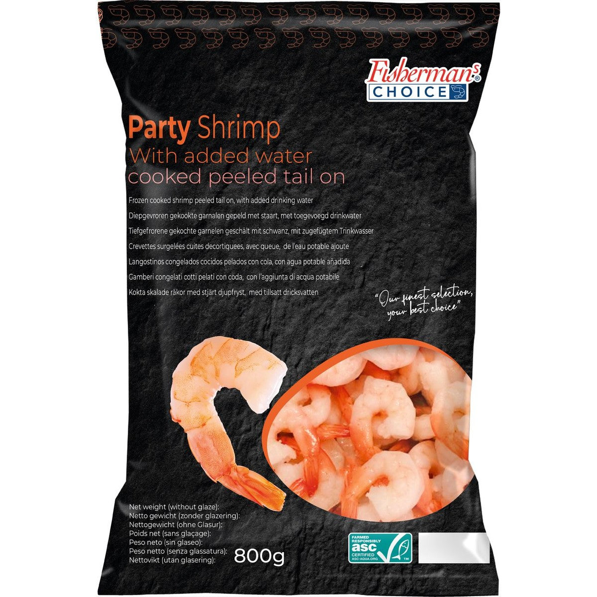 Fisherman's Choice Asc Vannamei peeled boiled with tail 26/30 800 g