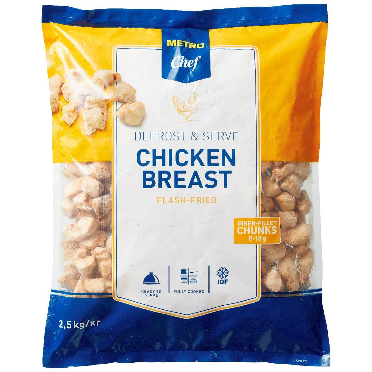 Deep-fried chicken tenderloin pieces, frozen 2.5 kg
