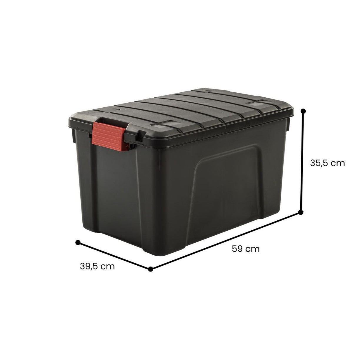 IRIS Storage box SIA 60 l black/red