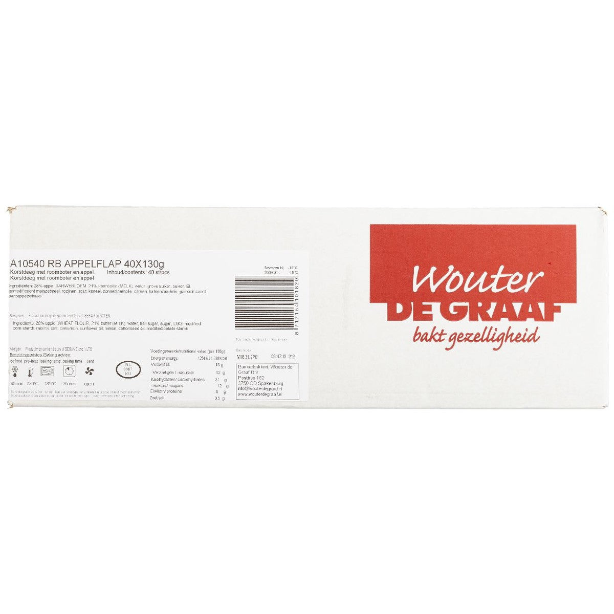 Wouter De Graaf Butter apple turnover 40 x 130 g
