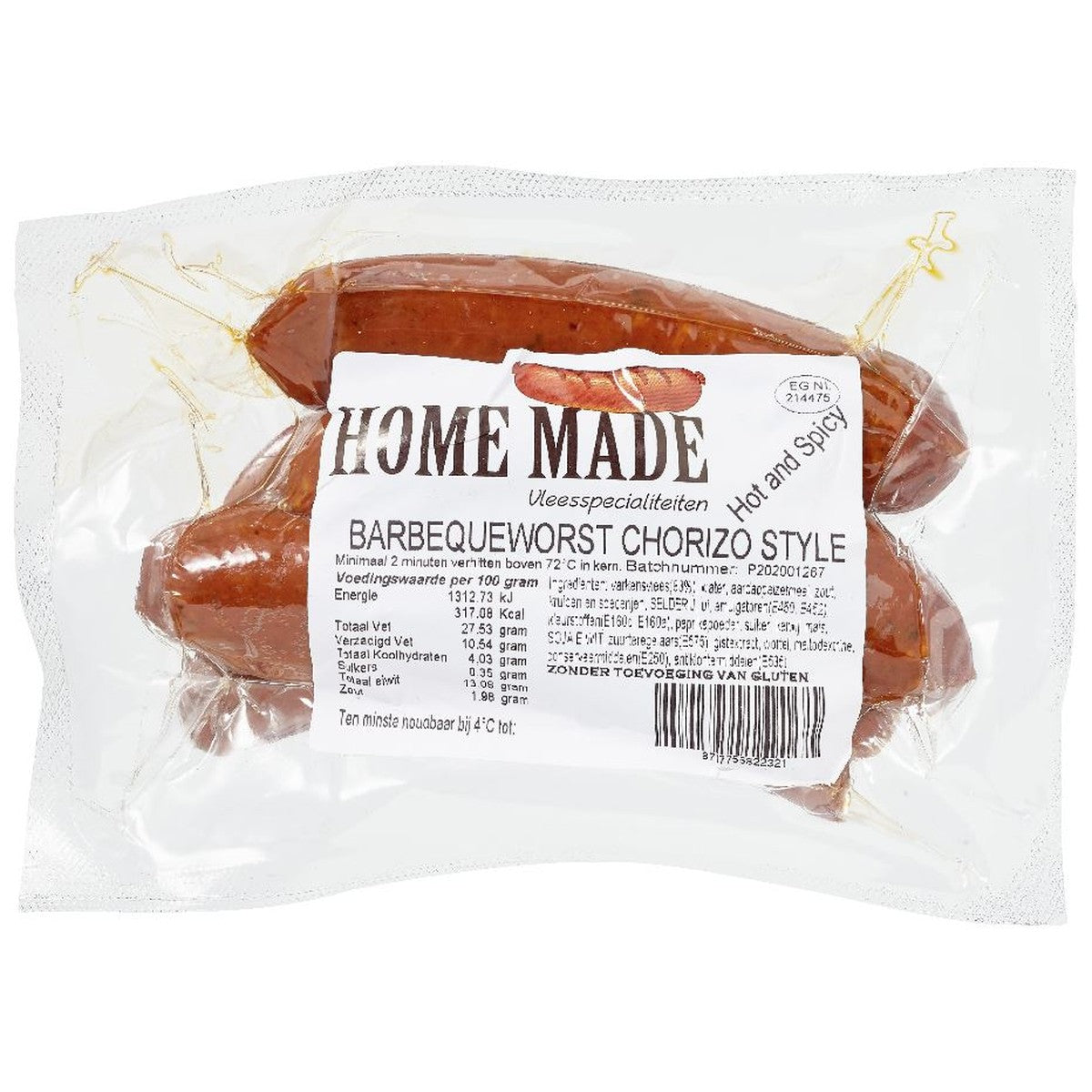 HOME MADE BBQ sausage Chorizo ​​style 400 grams