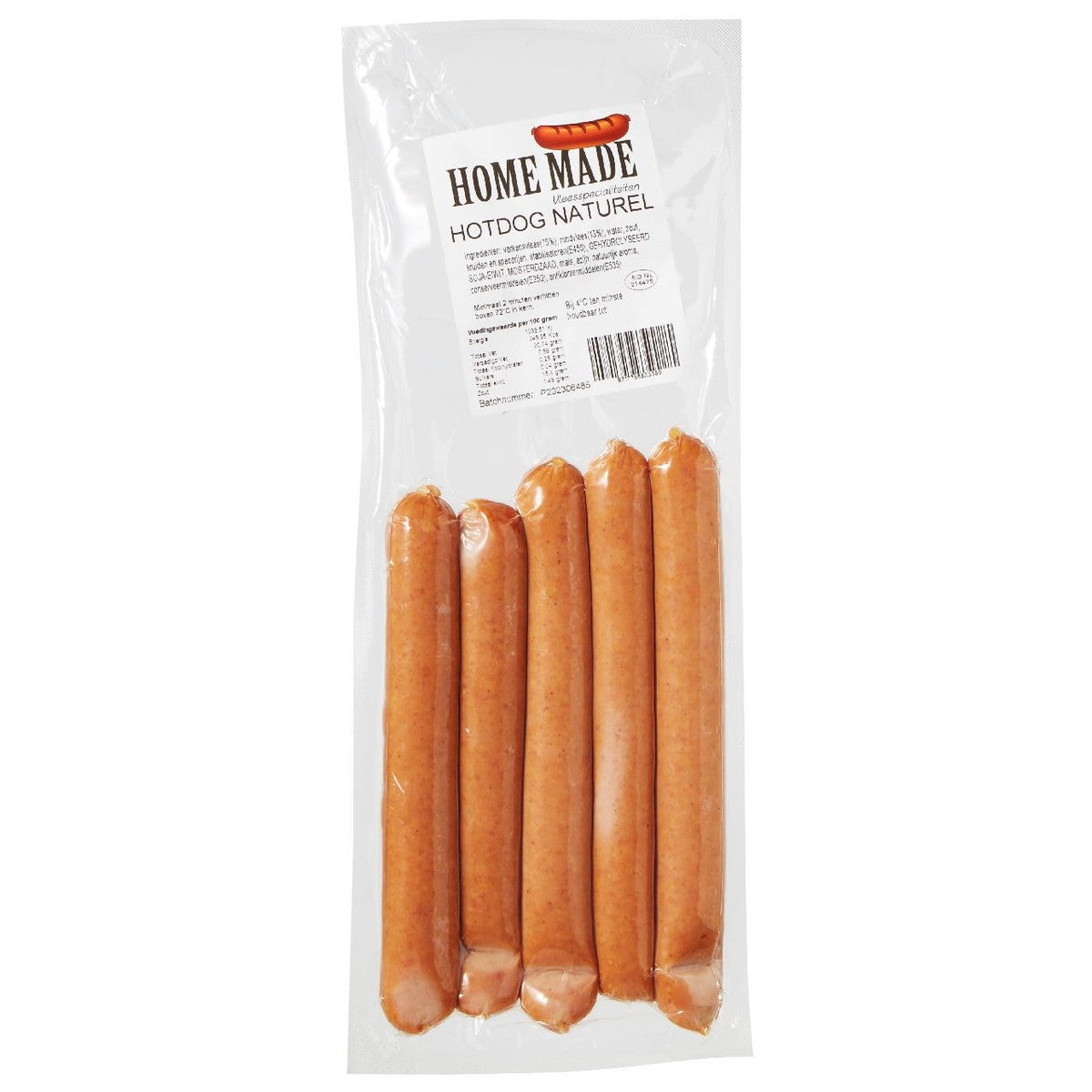 HOME MADE Hot dog natural 5 x 100 grams