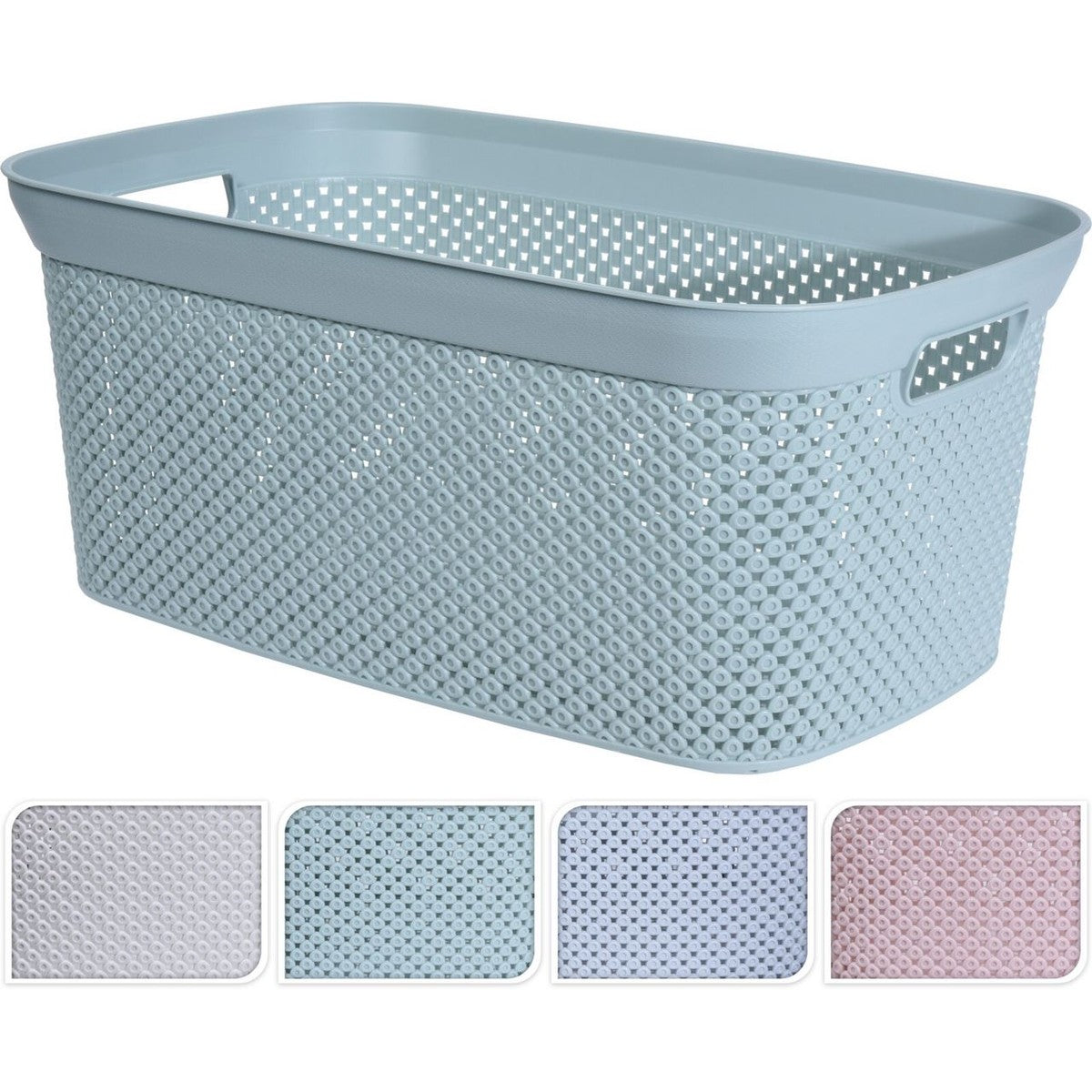 Laundry basket 35 liters assorted