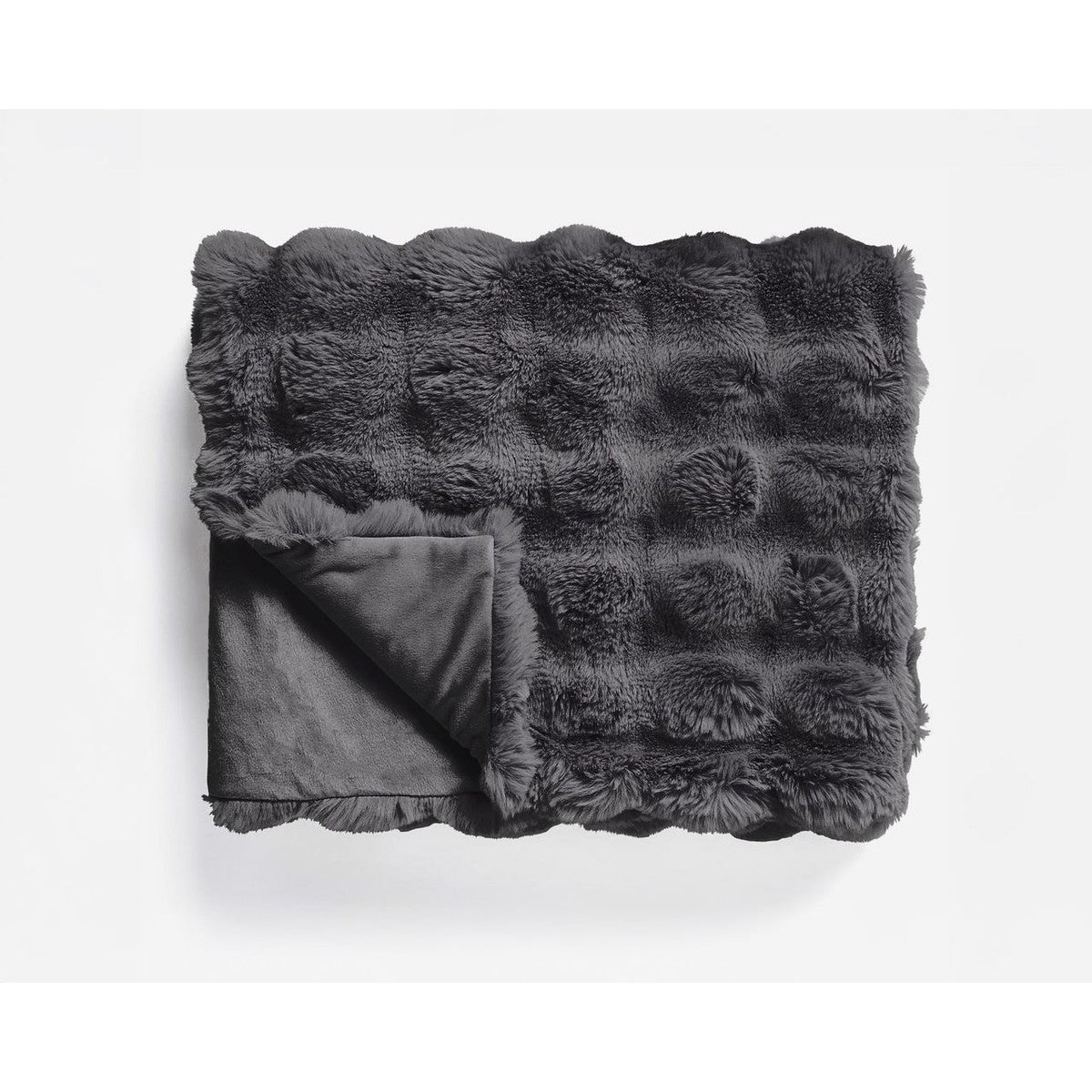 DREAM HOUSE Pompom Plaid 150 x 200 cm anthracite