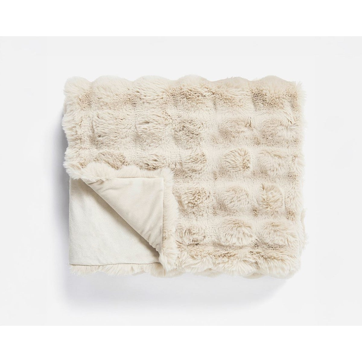 DREAM HOUSE Pompom Plaid 150 x 200 cm off-white